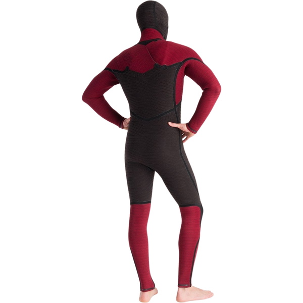 2025 C-Skins Hommes NuWave Wired+ 6/5mm Chest Zip à Capuche Combinaison Néoprène C-NWI65MH - Black / Black X / Rust